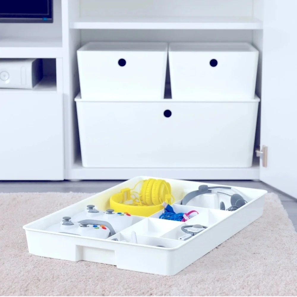 IKEA Kuggis Drawer Organizer Tray White for Jewelry Makeup Office School Desk